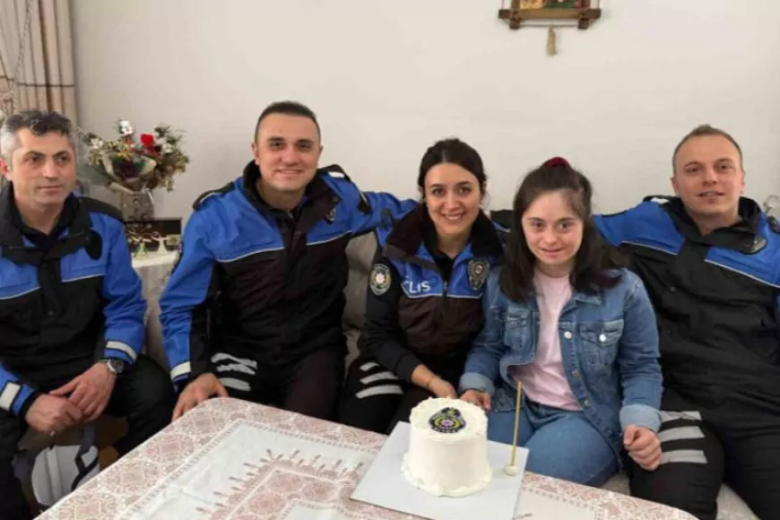 Polis olma hayali kuran İrem’e doğum gününde üniforma sürprizi