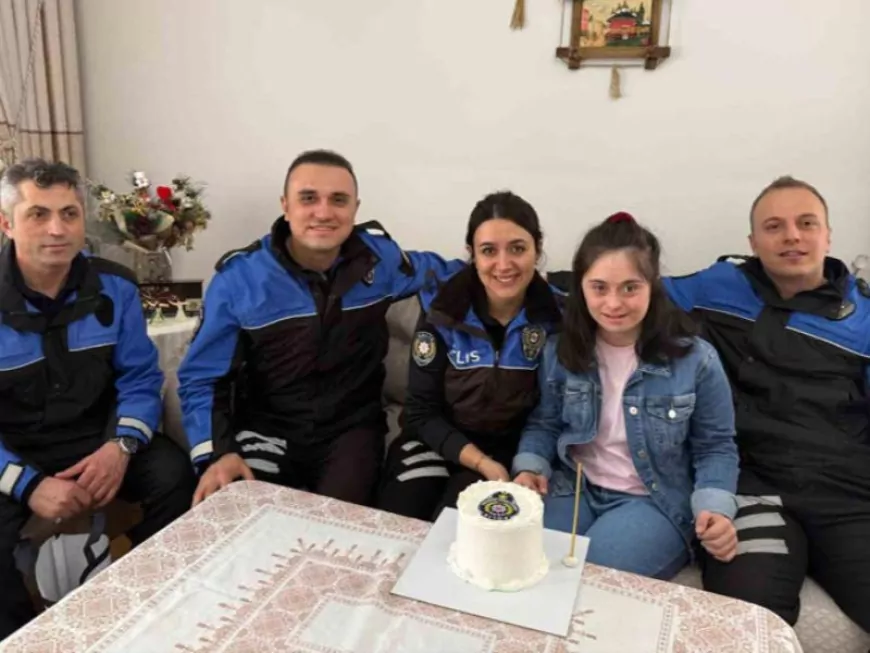 Polis olma hayali kuran İrem’e doğum gününde üniforma sürprizi