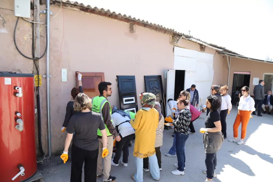 Büyükşehir’in alçı ve boya kursuna kadınlardan yoğun ilgi