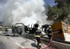 Milas-Yatağan Karayolunda Devrilen Tır Alevlere Teslim Oldu