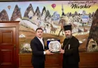 Fener Rum Patriği Bartholomeos Nevşehir Belediye Başkanı Rasim Arı’yı ziyaret etti