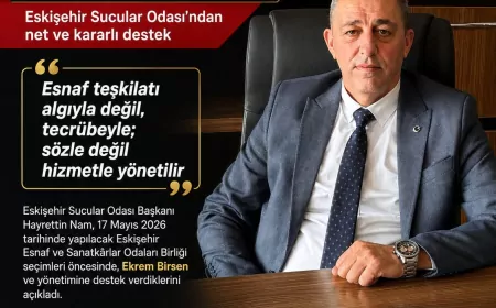 Eskişehir Sucular Odası Başkanı Hayrettin Nam: “Esnaf teşkilatı algıyla değil tecrübeyle yönetilir”
