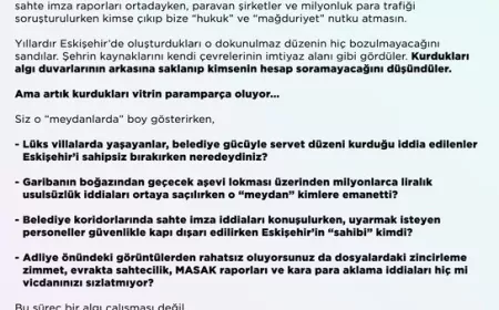 AK Parti Eskişehir İl Başkanlığı’ndan CHP’ye sert tepki: “Kimse Eskişehir’i sahipsiz, meydanı da boş zannetmesin”