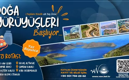 Van Büyükşehir Belediyesi 60 Yaş Üstü Vatandaşlar İçin Doğa Yürüyüşü Programı Başlatıyor