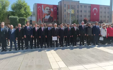 19 Mayıs Atatürk’ü Anma Gençlik ve Spor Bayramı Kapsamında Çelenk Sunma Töreni Düzenlendi
