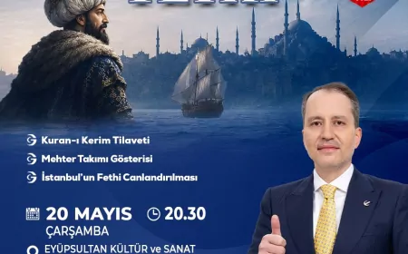 Yeniden Refah Partisi Genel Başkanı Dr. Fatih Erbakan İstanbul’un Fethi’nin 573. Yıl Programına Katılacak