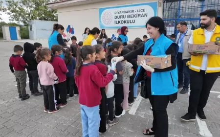 Diyarbakır Büyükşehir Belediyesi’nden Dünya Süt Haftası’nda öğrencilere süt ve muz desteği