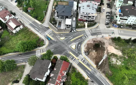 Kocaeli Büyükşehir Belediyesi Başiskele’de modern kavşak düzenlemesini tamamladı