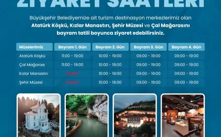 Trabzon Büyükşehir Belediyesi Bayramda Turizm Destinasyonlarının Ziyaret Saatlerini Açıkladı