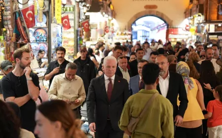 İstanbul Valisi Davut Gül Kurban Bayramı Arifesinde Tarihi Mısır Çarşısı’nda Esnaf ve Vatandaşlarla Buluştu
