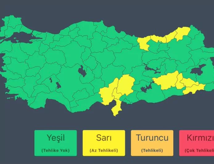 Meteoroloji’den Karadeniz, Akdeniz ve Güneydoğu İçin Kuvvetli Yağış Uyarısı