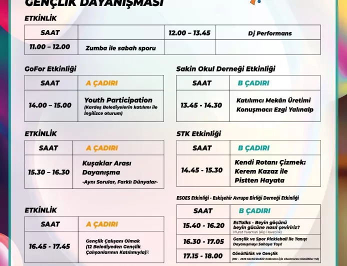 Odunpazarı Belediyesi’nin düzenlediği Uluslararası 3D Gençlik Festivali Kanlıkavak Parkı’nda sürüyor
