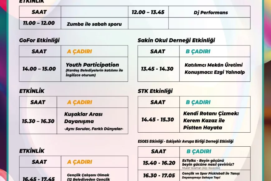 Odunpazarı Belediyesi’nin düzenlediği Uluslararası 3D Gençlik Festivali Kanlıkavak Parkı’nda sürüyor