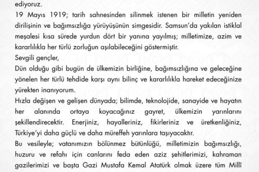 Isparta Valisi Abdullah Erin: “Gençlerimizin Gayreti Türkiye’nin Yarınına Yön Verecek”