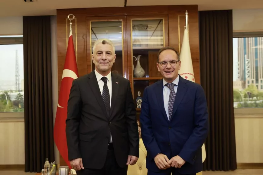 İtalya’nın Ankara Büyükelçisi Giuseppe Manzo ile Ticari ve Ekonomik İlişkiler Ele Alındı