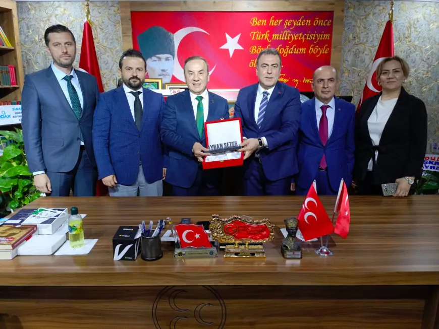 MHP Eskişehir İl Başkanı Ayhan Sezer’e İMMİB Başkanı Metin Çekiç’ten hayırlı olsun ziyareti