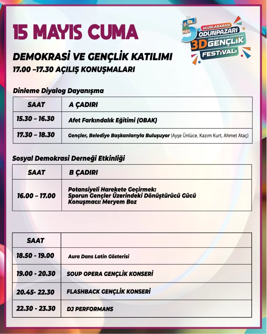 Odunpazarı’nda 5’inci Uluslararası 3D Gençlik Festivali Kapılarını Açıyor