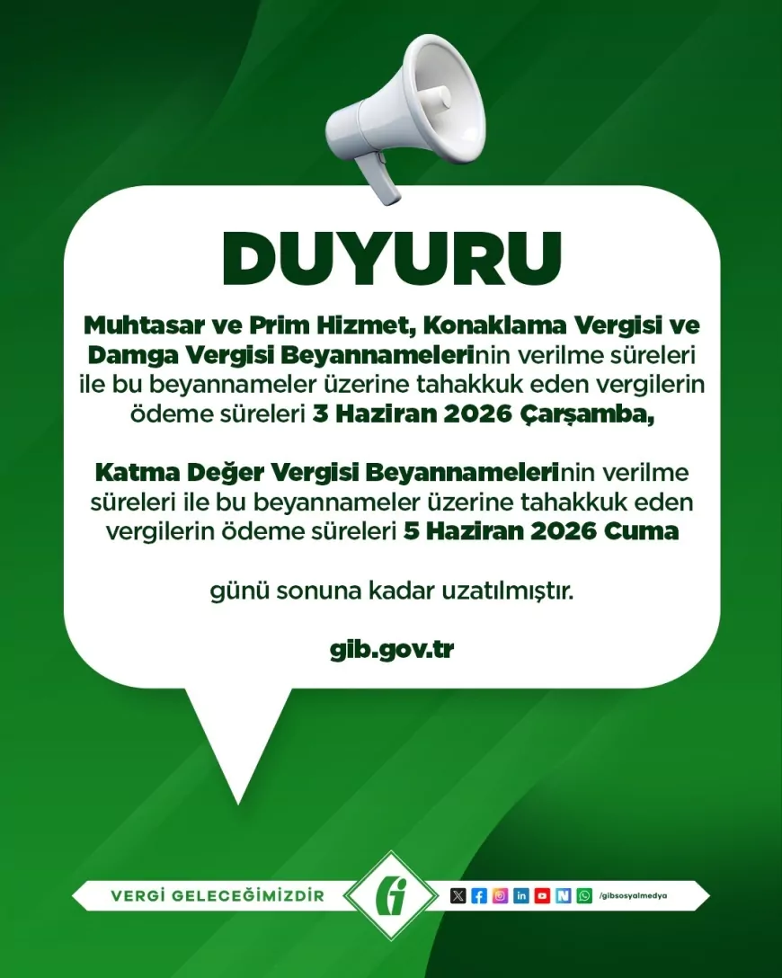 Hazine ve Maliye Bakanlığı Muhtasar, KDV ve Damga Vergisi Beyan Sürelerini Uzattı