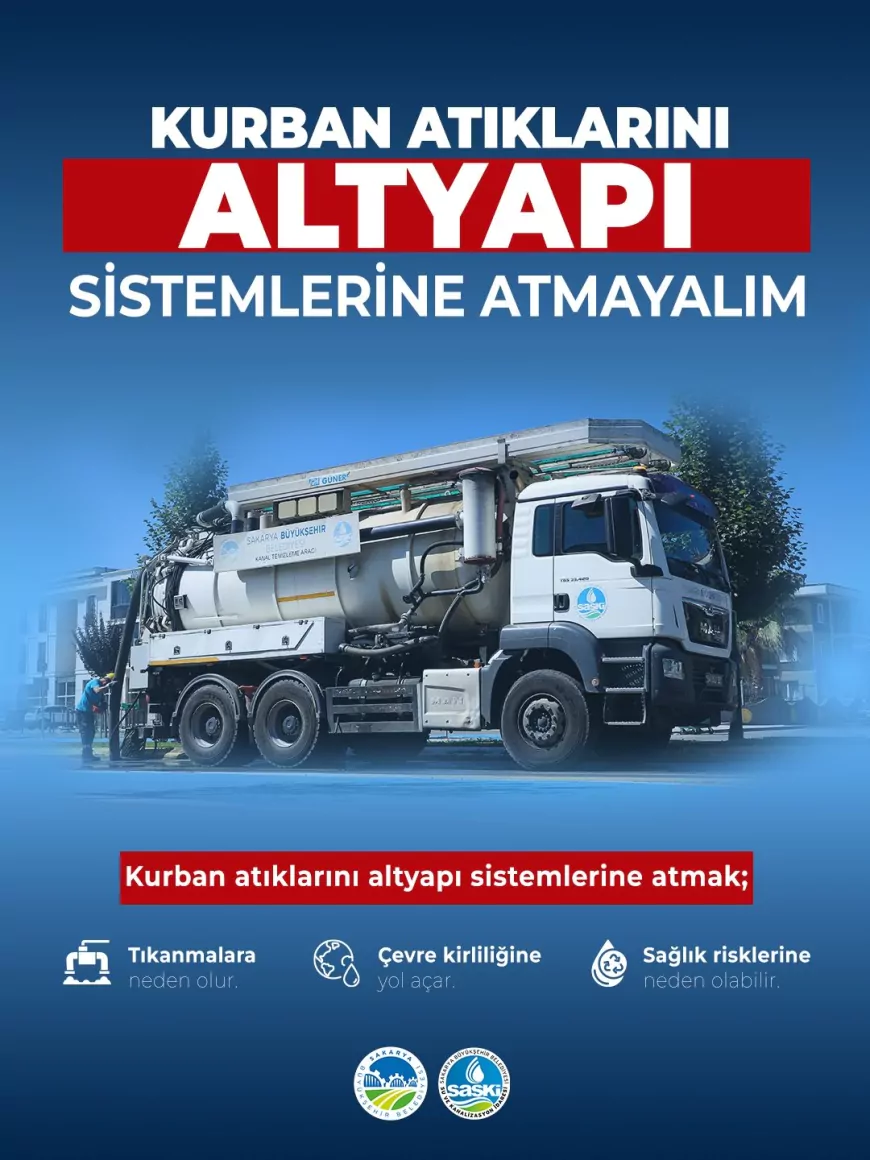 SASKİ’den Kurban Bayramı Uyarısı: “Kurban Atıklarını Giderlere Değil Toplama Noktalarına Bırakın”