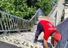 Kocaeli Büyükşehir Belediyesi Başiskele Bahçecik’teki Yaya Üst Geçidinde Kapsamlı Bakım ve Temizlik Çalışması Yaptı