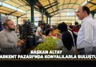 Konya Büyükşehir Belediye Başkanı Uğur İbrahim Altay Karkent Pazarı’nda esnaf ve vatandaşlarla bir araya geldi