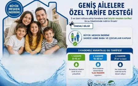 Hatay’da Geniş Ailelere Yönelik Su Tarifesi Yeniden Düzenlendi ve İndirim Kapsamı Genişletildi