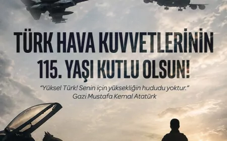Türk Hava Kuvvetlerinin 115’inci Kuruluş Yıl Dönümü Mesajlarla Kutlandı
