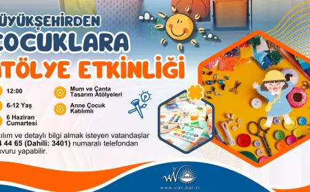 Van Büyükşehir Belediyesi Çocuklar ve Anneler İçin Ücretsiz Atölye Etkinliği Düzenliyor
