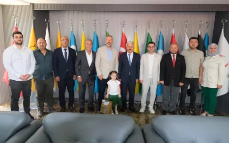 Yeniden Refah Partisi Eskişehir İl Yönetimi, ESOB Başkanı Adnan Karamanlı’yı ziyaret etti