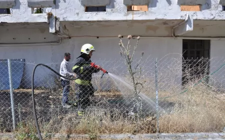 Menteşe'de İzzet Han Otel Arkasında Çıkan Ot Yangını Vatandaşların Müdahalesiyle Söndürüldü