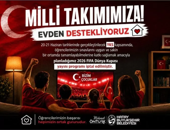 Antakya’da Türkiye–Paraguay Maçı İçin Planlanan Dev Ekran Etkinliği YKS Nedeniyle İptal Edildi