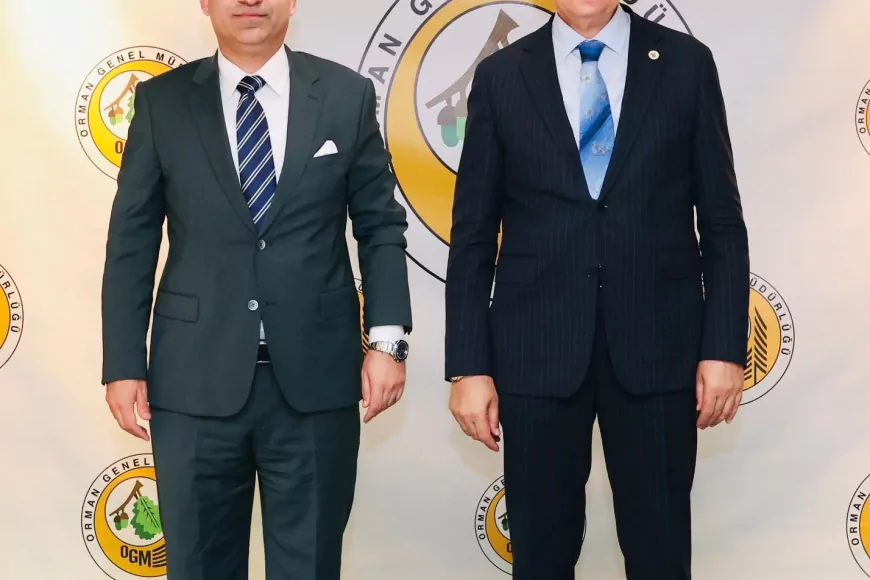 SASMER Başkanı Delil Ateş Orman Genel Müdürü Bekir Karacabey ile ormancılık çalışmaları ve Yeşil Vatan gündemini değerlendirdi