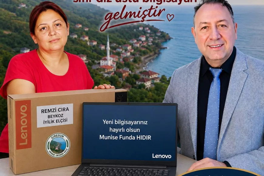 Beykoz’un İyilik Elçisi Remzi Çıra’dan Görele Muhtarı Munise Funda Hıdır’a Teknolojik Destek