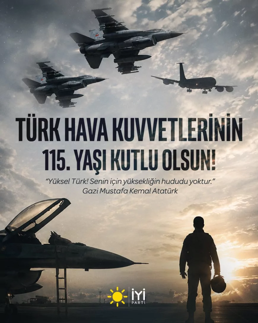 Türk Hava Kuvvetlerinin 115’inci Kuruluş Yıl Dönümü Mesajlarla Kutlandı
