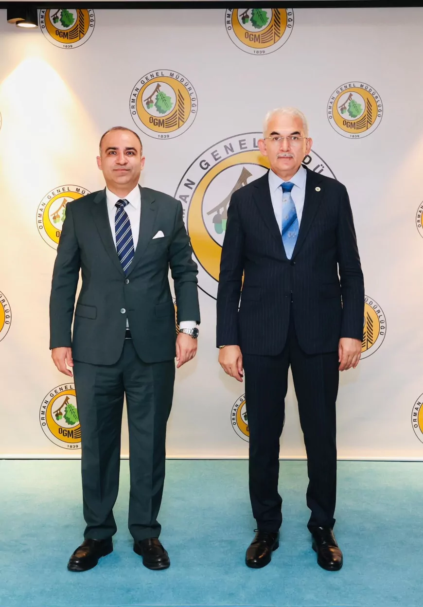 SASMER Başkanı Delil Ateş Orman Genel Müdürü Bekir Karacabey ile ormancılık çalışmaları ve Yeşil Vatan gündemini değerlendirdi