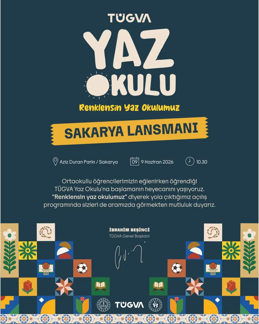 TÜGVA 81 İlde Yaz Okulu Seferberliğini Sakarya’da Düzenlenecek Lansman Programıyla Başlatıyor