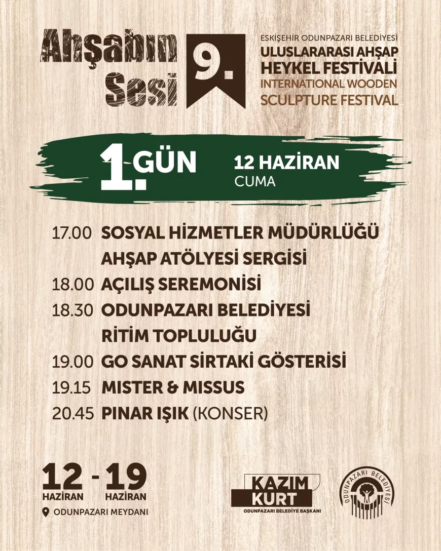 Odunpazarı’nda 9’uncu Uluslararası Ahşap Heykel Festivali Renkli Etkinliklerle Kapılarını Açıyor