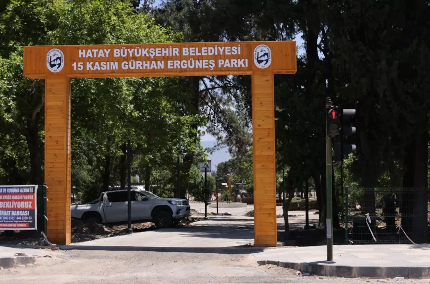 Hatay Büyükşehir Belediyesi Hassa’daki 15 Kasım Gürhan Ergüneş Parkı’nı kapsamlı şekilde yeniliyor
