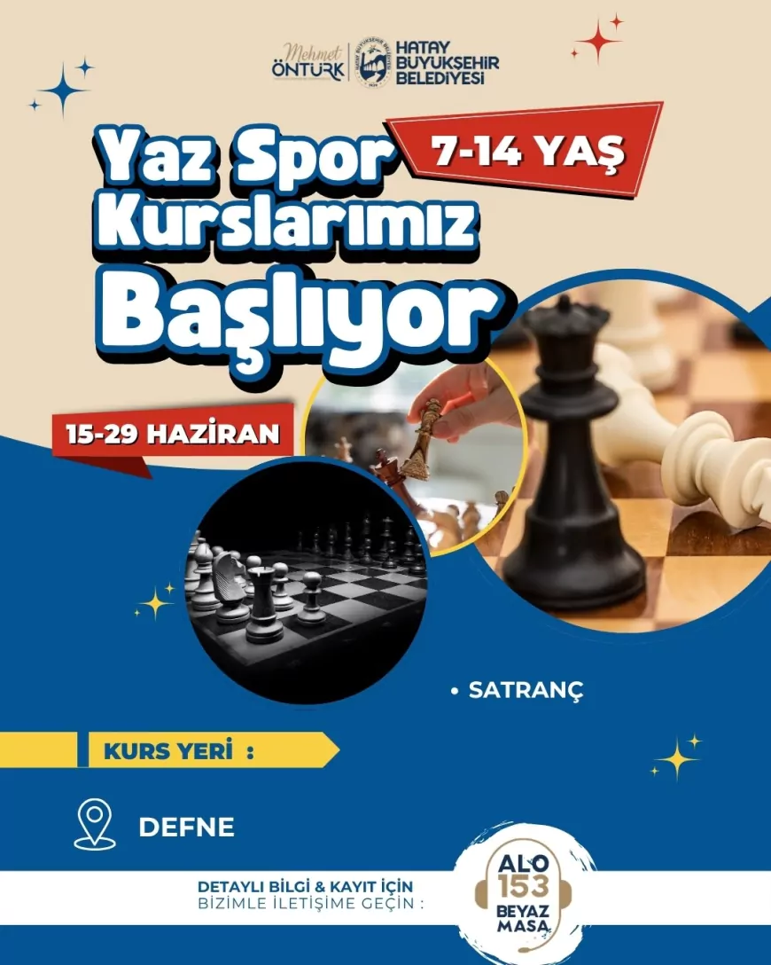 Hatay Büyükşehir Belediyesi Yaz Spor Kursları İçin Kayıt Sürecini Başlattı