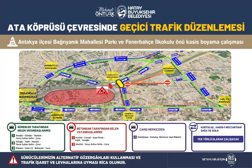 Hatay'da 54 Yıllık Ata Köprüsü 1 Temmuz'da Yıkılıyor Ulaşım Alternatif Güzergâhlardan Sağlanacak