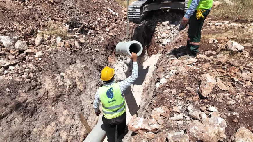 Şanlıurfa Büyükşehir Belediyesi ŞUSKİ Genel Müdürlüğü Halfeti’de altyapı yatırımlarını aralıksız sürdürüyor