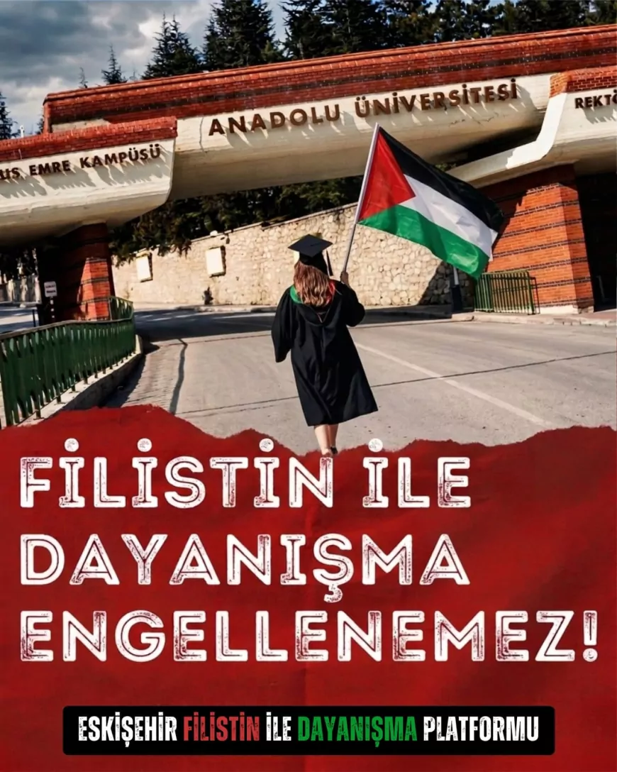 Eskişehir Filistin ile Dayanışma Platformu: “Filistin bayrağına yönelik müdahale özgür düşünceyle bağdaşmıyor”