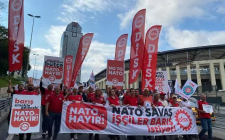 DİSK Genel Başkanı Arzu Çerkezoğlu: "NATO Savaş, İşçiler Barış İstiyor"
