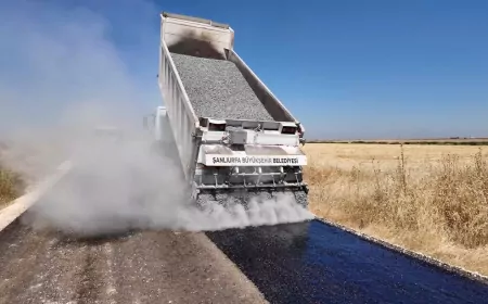Şanlıurfa Büyükşehir Belediyesi Hilvan'da 8,5 Kilometrelik Kırsal Yolu Sathi Asfalt Kaplama ile Yeniledi