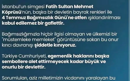 Yeniden Refah Partisi İstanbul İl Başkanı Yunus Emre Taşçı: “Fatih Sultan Mehmet Köprüsü’nün ışıklandırılması kabul edilemez bir gaflettir”