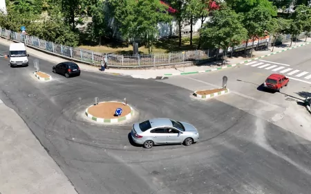 Giresun Belediyesi Teyyaredüzü’nde hizmete aldığı yeni dönel kavşaklarla trafik akışını daha güvenli hale getirdi