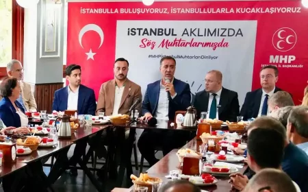 MHP İstanbul İl Başkanı Volkan Yılmaz: “İstanbul Aklımızda, Söz Muhtarlarımızda” diyerek Eyüpsultan’da muhtarlarla bir araya geldi