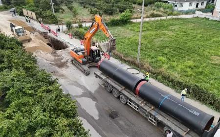 Düzce Belediyesi’nin İçme Suyu Şebekesi Yenileme Projesi’nde 23 Kilometrelik Hat Tamamlandı, 1600’lük Ana İsale Hattı Boruları Döşenmeye Başlandı