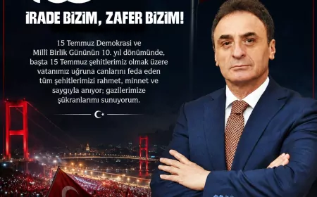 15 Temmuz Demokrasi ve Millî Birlik Günü'nün 10. Yıl Dönümünde Şehitler Rahmetle, Gaziler Minnetle Anıldı