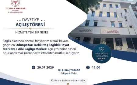 Eskişehir'de Odunpazarı Deliklitaş Sağlıklı Hayat Merkezi ve Aile Sağlığı Merkezi 20 Temmuz'da Hizmete Açılıyor